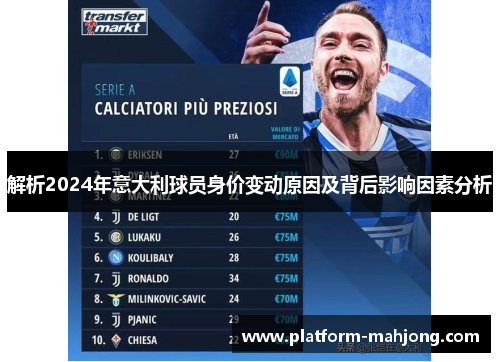 解析2024年意大利球员身价变动原因及背后影响因素分析 解析2024年意大利球员身价变动原因及背后影响因素分析